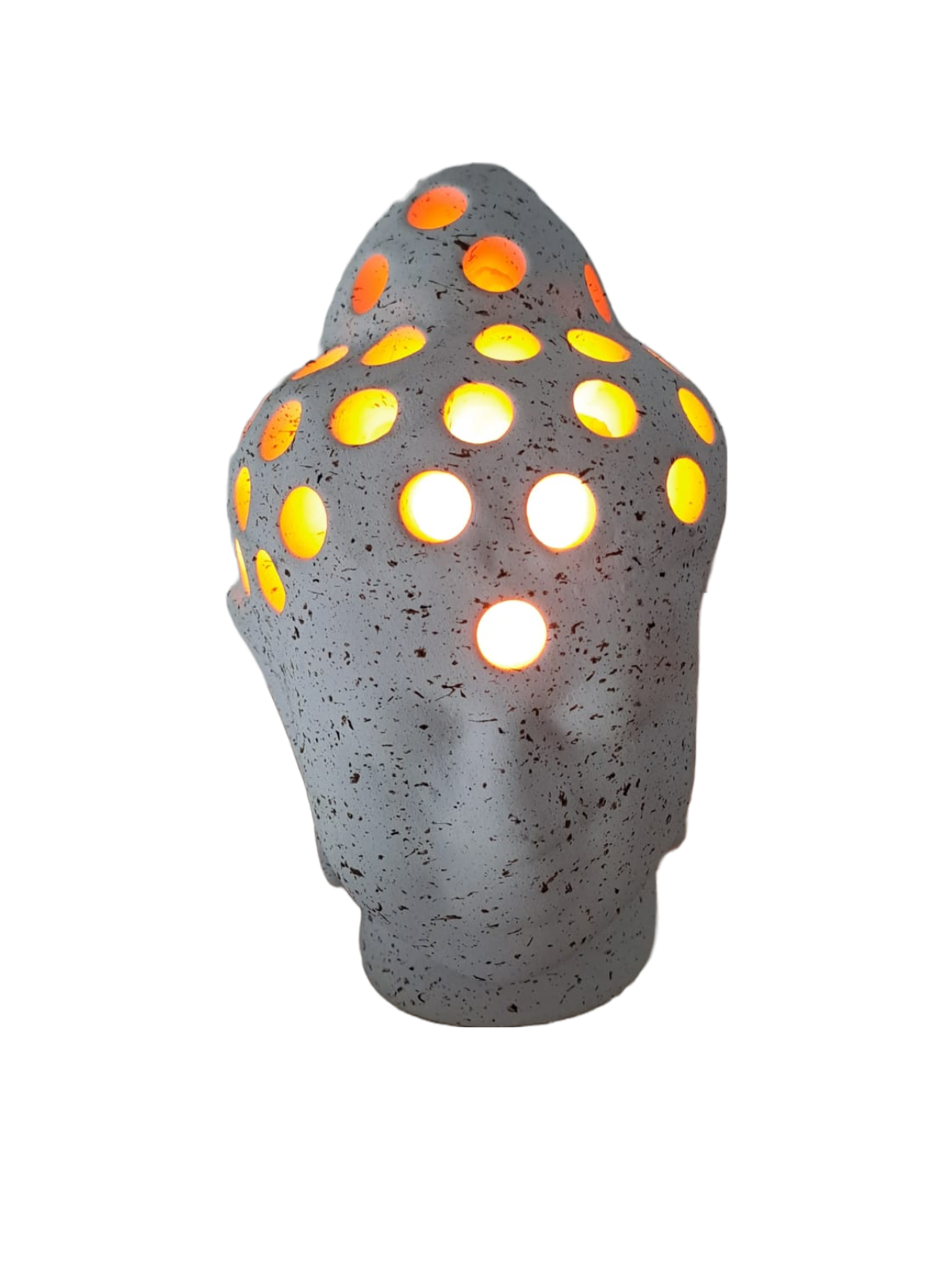 LAMPARA DE SAL CERAMICA CABEZA BUDA