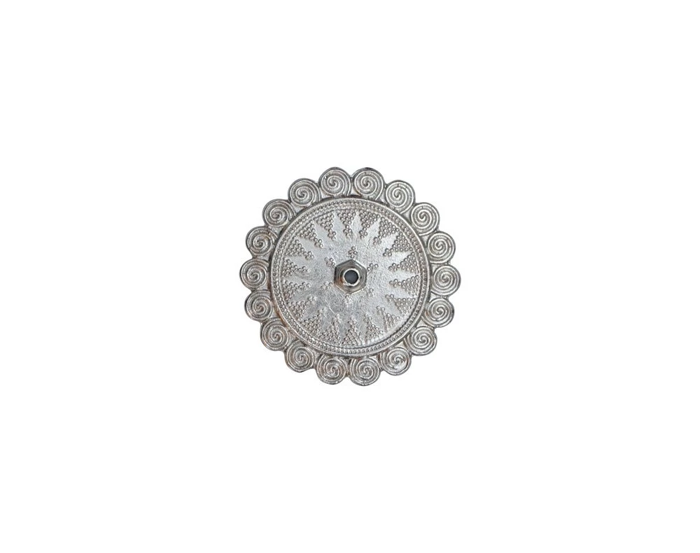 PORTA SAHUMERIOS MANDALA ESTRELLA METAL PLATA