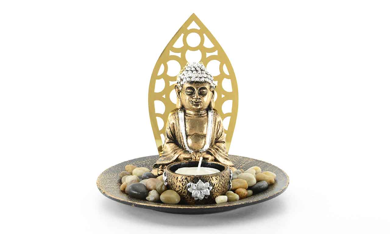 PORTAVELA BUDA PLATO JARDIN ZEN