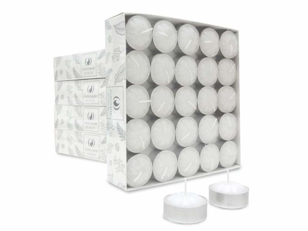 VELAS DE NOCHE ILUMINARTE PACK X 50 U (50 PORTAVELAS)