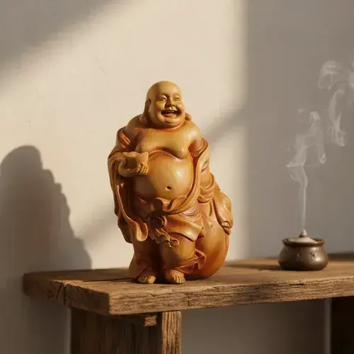 BUDA GORDO ALEGRE SIMIL MADERA