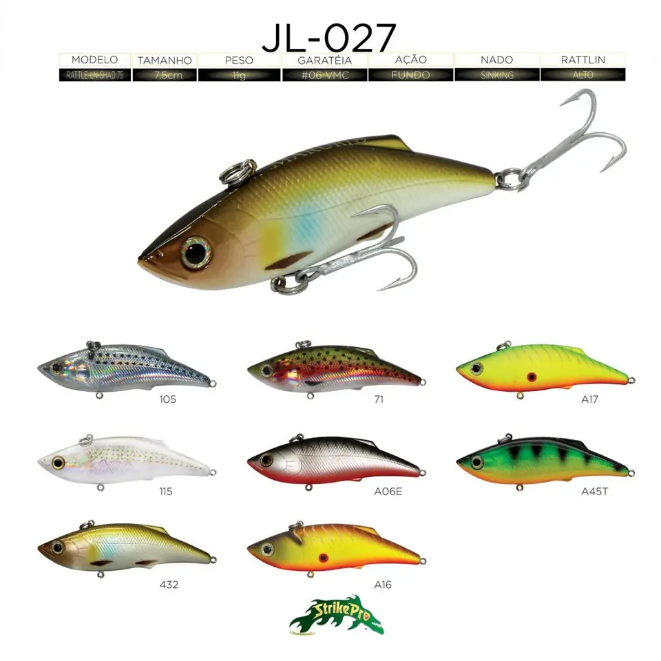 Strike Pro - Rattle Shad 75