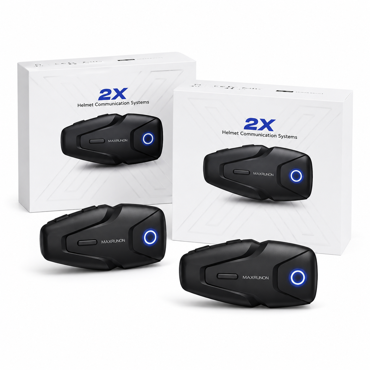 Pack 2 Intercomunicadores Moto Maxrunon X2 Bluetooth
