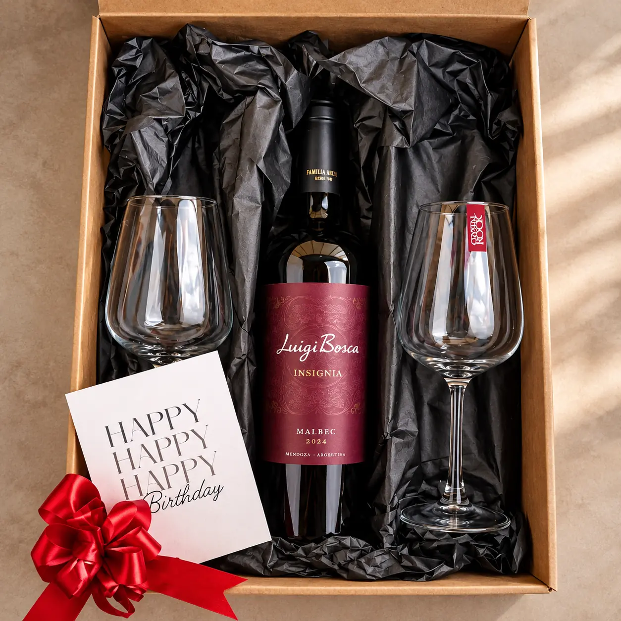 Box Brindis Luigi Bosca | Malbec & 2 Copas