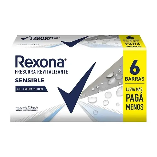 Jabon Tocador Rexona Sensible Regular Doy Pack 720gr