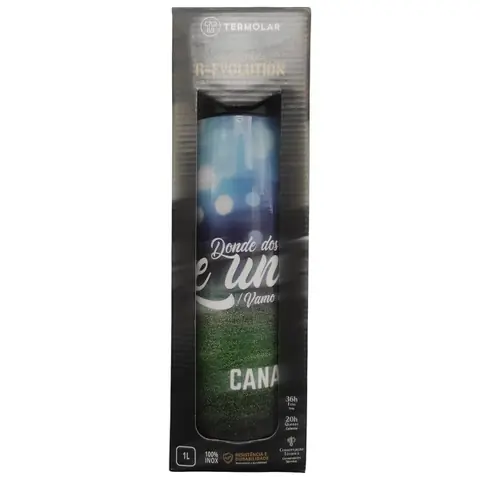 Termo Revolution Termolar Futbol Acero Inoxidable 1L - PLATA