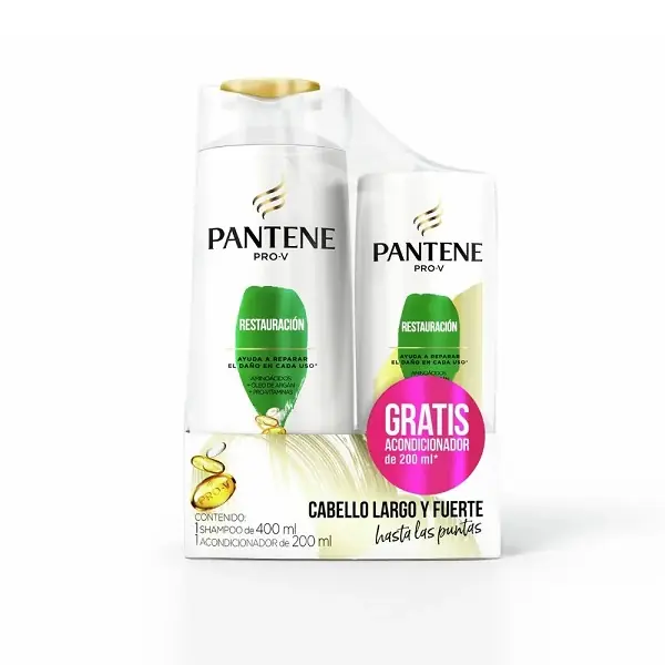 Pack Ahorro Shampoo Pantene Restauración 400 ML-AC 200ML