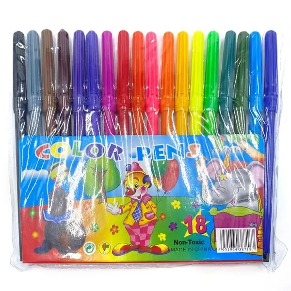 Marcadores finos 18 colores