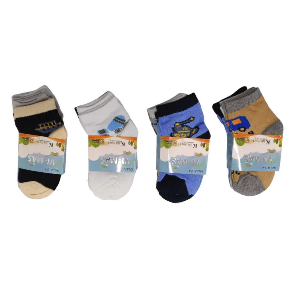 Medias Bebe Niño 0-2 Pack x 3