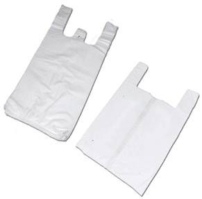 Bolsa camiseta de material recuperado x 100 unidades Medidas: 40 x 50