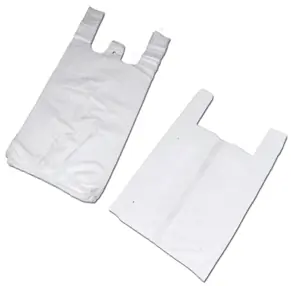 Bolsa camiseta de material recuperado x 100 unidades Medidas: 40 x 50