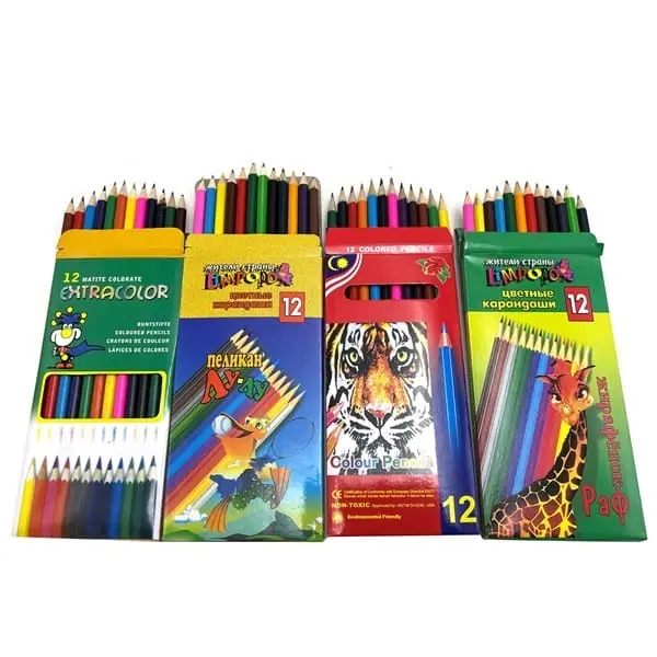 Lápices 12 colores largos