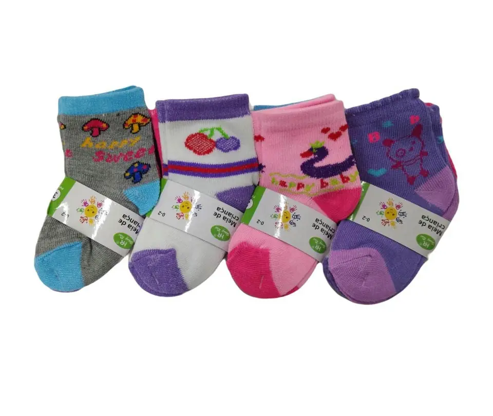Medias Bebe Niña 0-2 Pack x 3