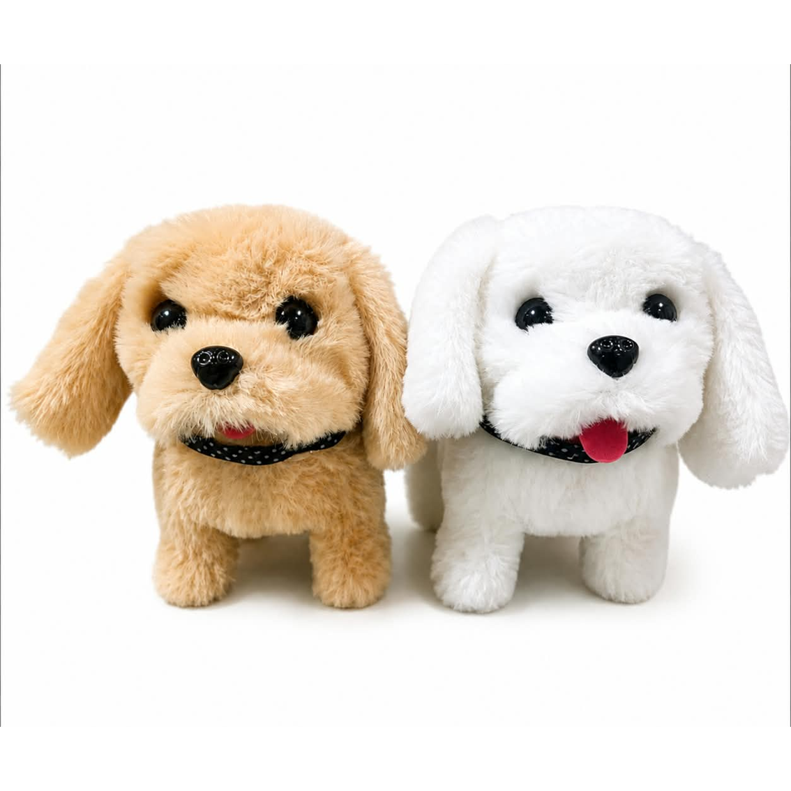 Perro peluche ladra y camina