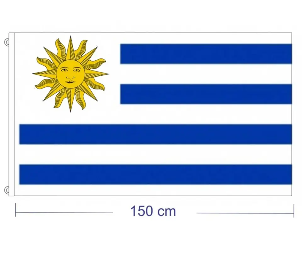 Bandera Poliester  de Uruguay 150x90cm