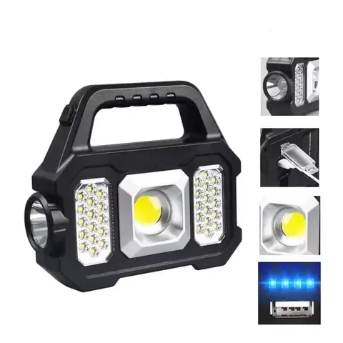 Linterna De Mano Recargable Solar Portatil