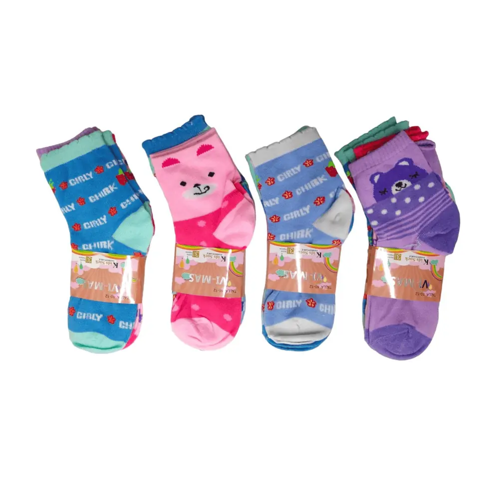 Soquetes para niñas de 10-12 pack x 3u