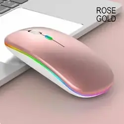 Ratón inalámbrico recargable Rgb 2.4gh inalámbrico ergonómico