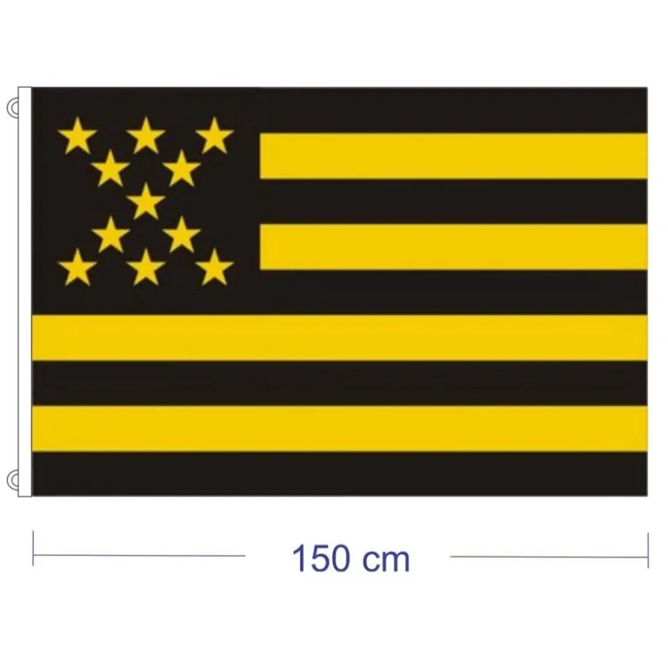 Bandera Poliester  Club A. Peñarol de 150x90cm