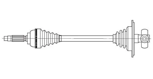 SEMIEJE RENAULT CLIO 1.8 1.9D FASE 2 91/98 IZQUIERDO ESTRIAS 21 LONGITUD 609MM