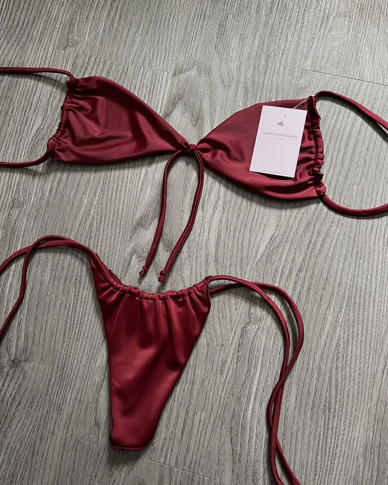 BIKINI SHELL - bordó