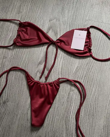 BIKINI SHELL - bordó