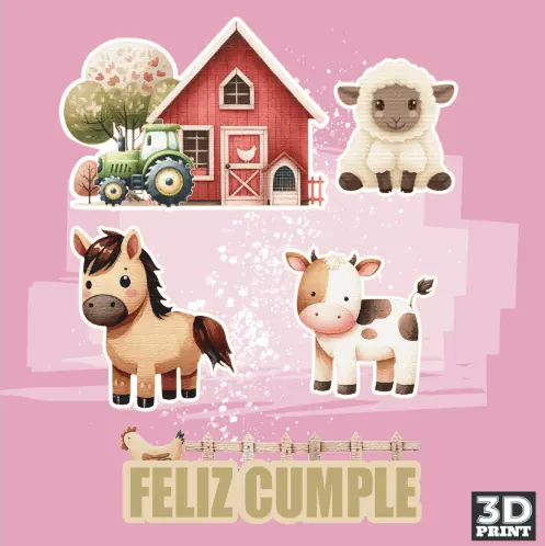 Topper Papel Fotografico Granja