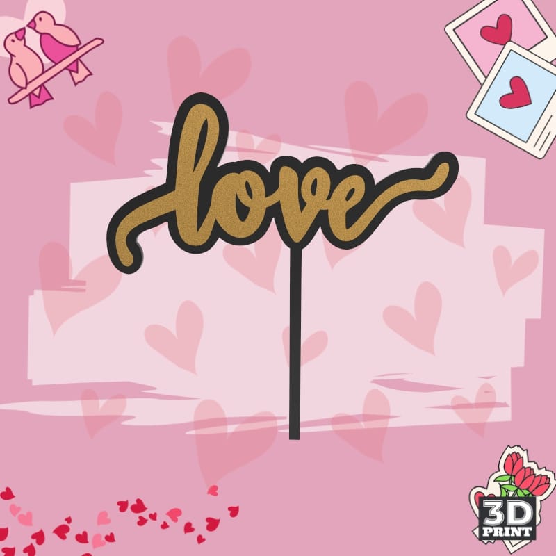 Cake Topper Love San Valentin