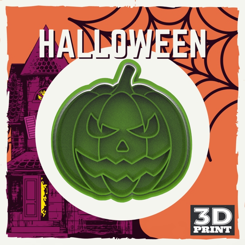 Cortante Calabaza Enojada Halloween