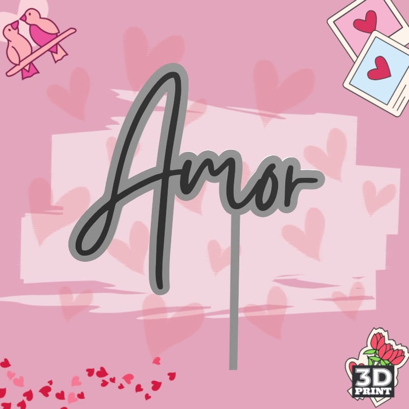 Cake Topper Amor San Valentin