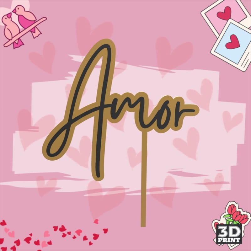 Cake Topper Amor San Valentin