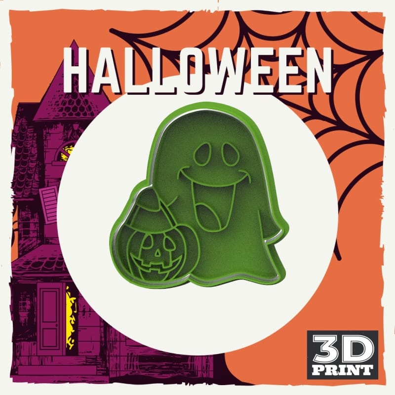 Cortante Fantasma con Calabaza Halloween