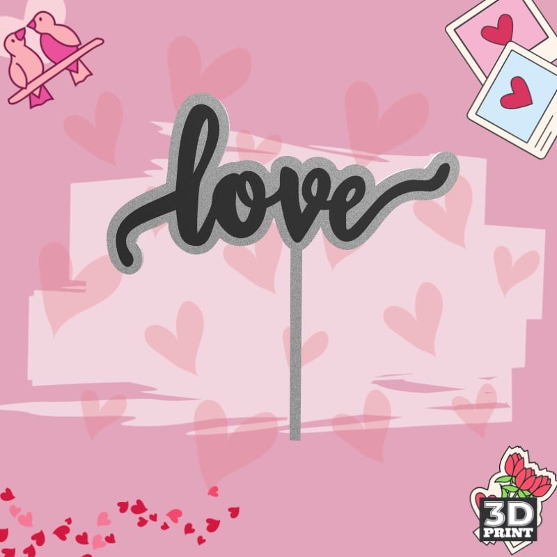 Cake Topper Love San Valentin