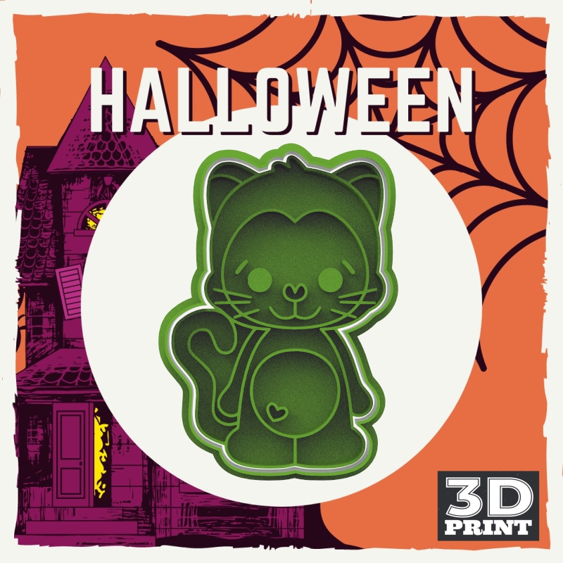 Cortante Gato Halloween