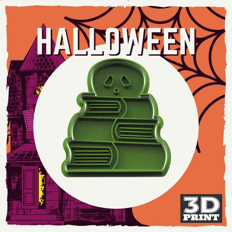 Cortante Libros y Craneo Walloween