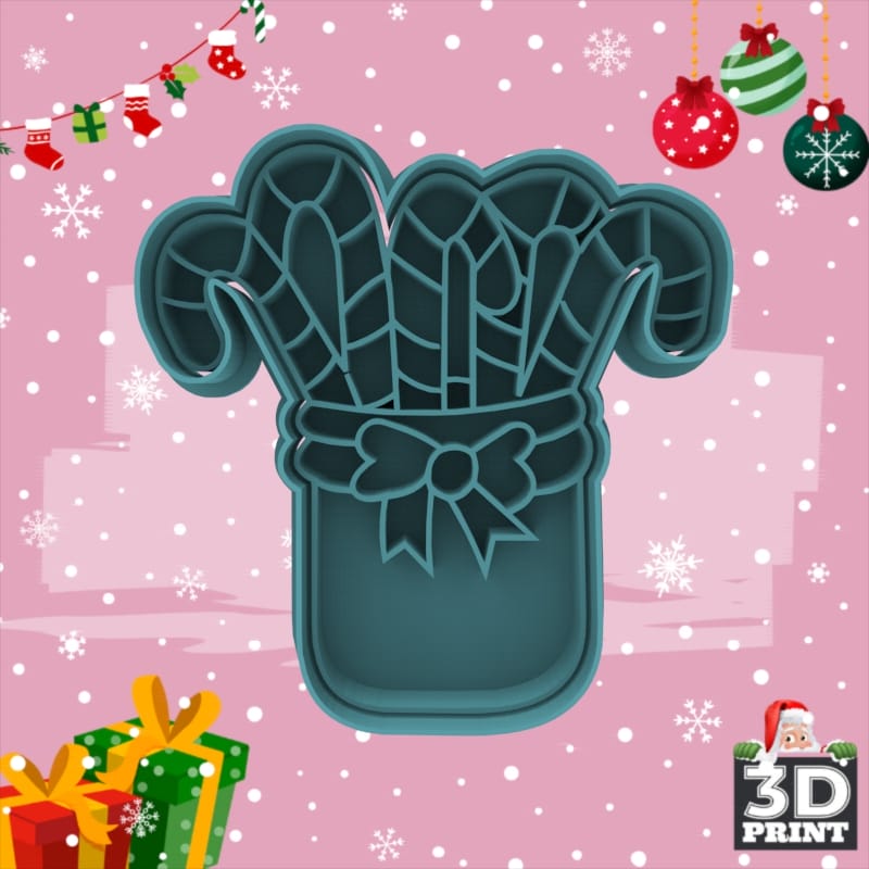 Cortante Bastones Navidad