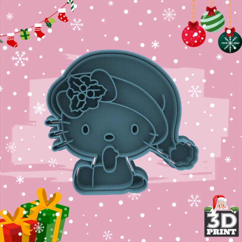 Cortante Kitty Navidad