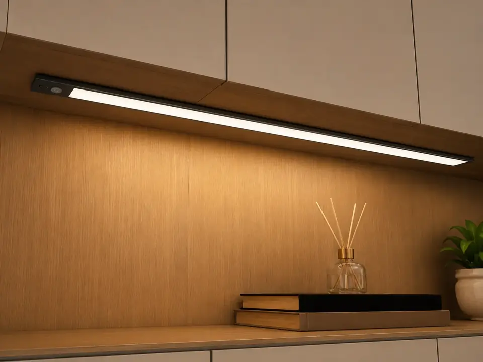 Luz Led Barra Regleta Bajo Mesada Sensor de Movimiento 3 Modos y 3 Colores - 80cm