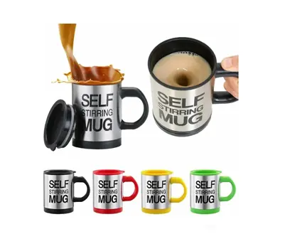 Taza Jarra Con Revolvedor Automatico Mezclador Cafe Leche