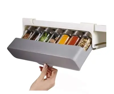 Organizador De Condimentos Especiero Plegable Rebatible Oculto 6 Frascos