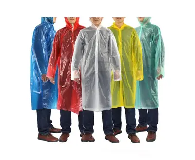 Pilot Capa De Lluvia Impermeable Capucha Y Botones De Emergencia Descartable