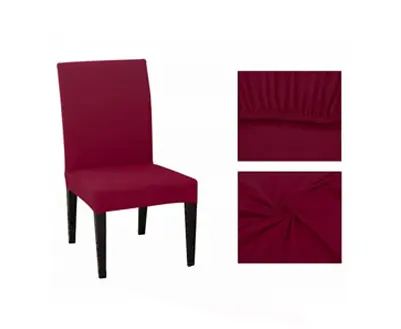 Funda Para Silla Comedor Cubre Asiento Elastizada Y Lavable Roja