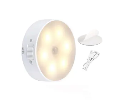 Luz Led Inalámbrica Adhesiva Recargable Usb Sensor Movimiento Ropero Placares