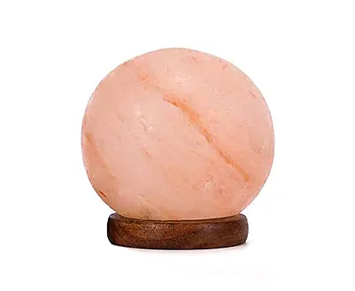Lámpara Piedra De Sal Esfera Usb, Ideal Mesa Luz