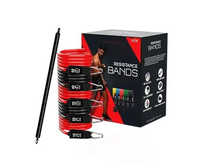 Set 5 Bandas Elásticas Tubo Resistencia Fitness