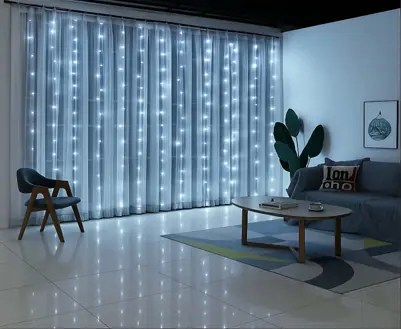 Cortina Led 200 Luces 2x2 Metros 220v Navidad Bodas
