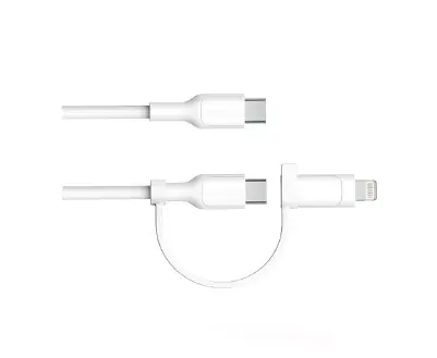 Cable Tipo-C a Usb-C y Lightning 2en1 60W