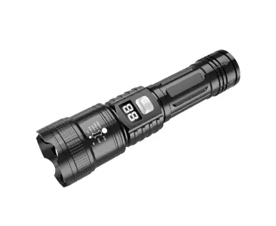 Linterna Led Super Potente Táctica Recargable Usb Con Zoom Brillo Alto Caza Camping