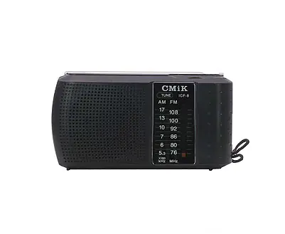Radio Portatil Cmik AM-FM A PILA ICF-8 Negro