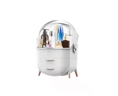 Organizador De Cosméticos y Maquillaje Con Asa 2 Cajones 3 Niveles